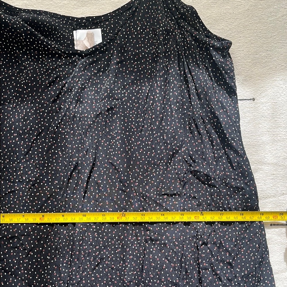 Black  Vintage 90s Y2K Sleeveless Dress with Subtle Dot Print size L - Picture 8 of 9